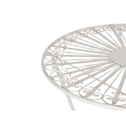 Stolik ogrodowy metalowy ø 70 cm biały SCAFA