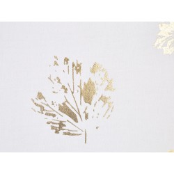 Zestaw 2 poduszek dekoracyjnych GOLDENROD Welur 45 x 45 cm Biały Wzór roślinny