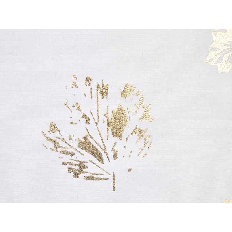 Zestaw 2 poduszek dekoracyjnych GOLDENROD Welur 45 x 45 cm Biały Wzór roślinny