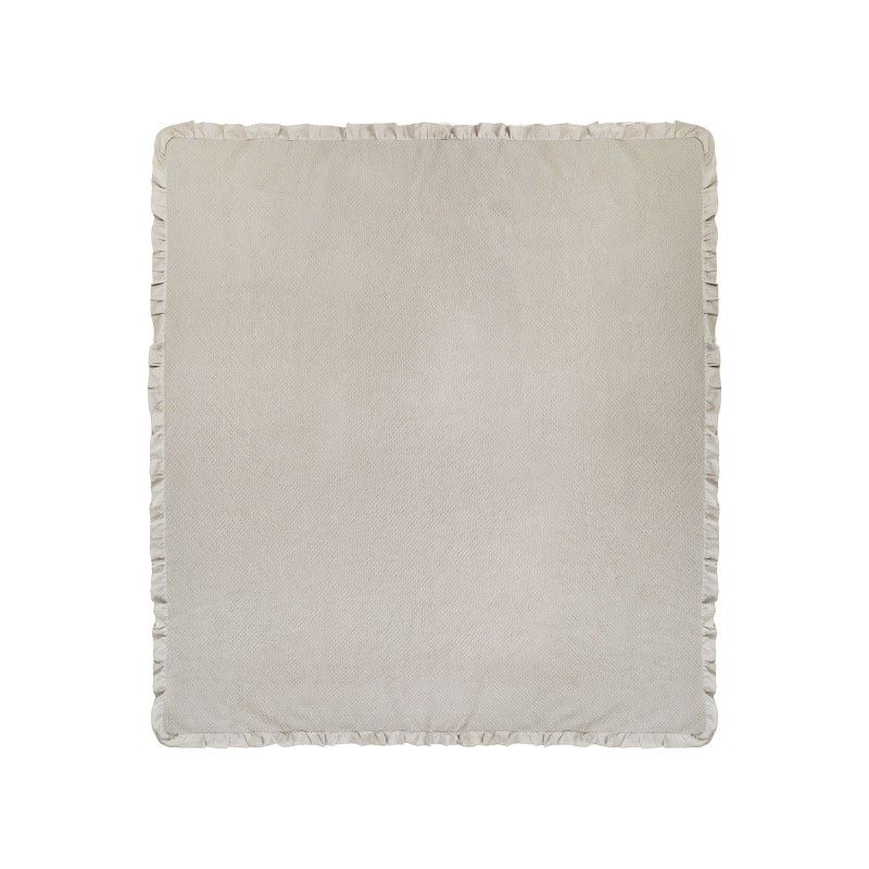 Narzuta na łóżko HATTON Bawełna 200 x 220 cm Beżowoszary