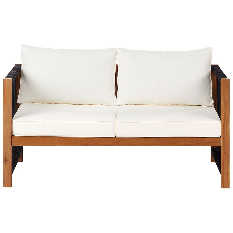 Zestaw ogrodowy ze stolikiem dla 4 osób ANTRIA Drewno akacjowe Czarny