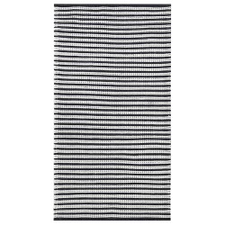 Dywan bawełniany 80 x 150 cm biały z niebieskim SOFULU