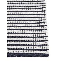 Dywan bawełniany 80 x 150 cm biały z niebieskim SOFULU