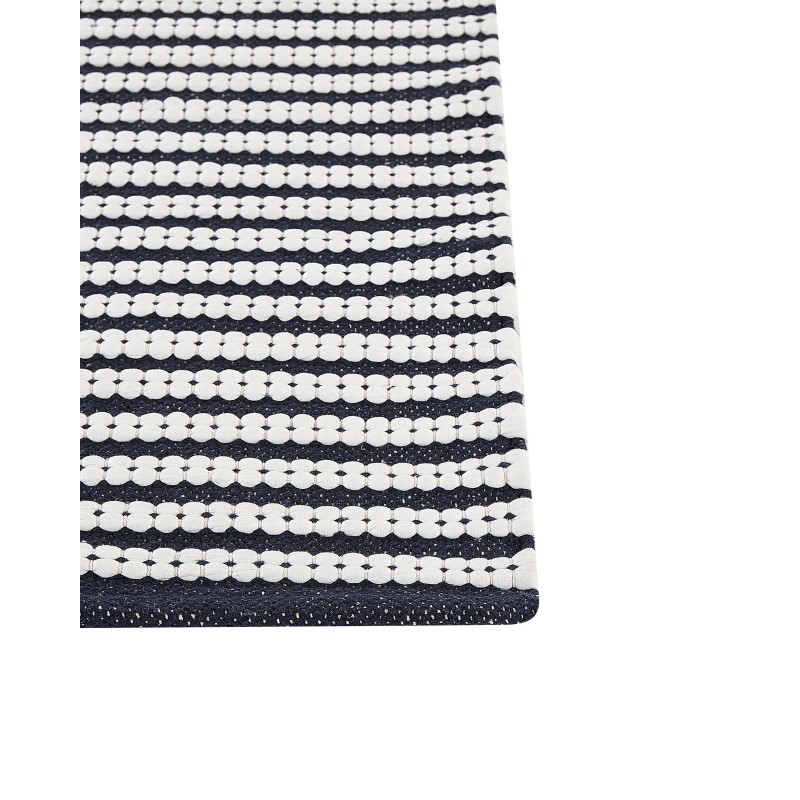 Dywan bawełniany 80 x 150 cm biały z niebieskim SOFULU