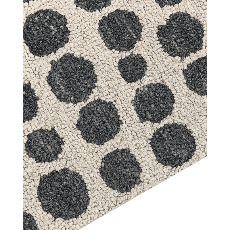Dywan wełniany 140 x 200 cm beżowo-czarny HAVRAN