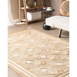 Dywan z juty 160 x 230 cm beżowy MENGEN
