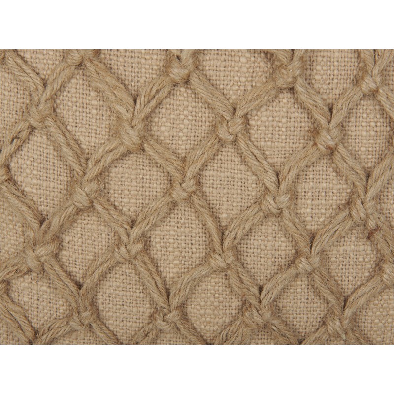 Zestaw 2 poduszek dekoracyjnych COLLOMIA Boucle 45 x 45 cm Beżowy Wzór geometryczny