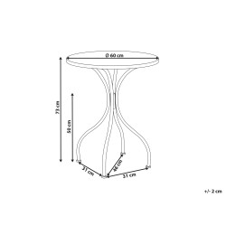 Stolik bistro CARIATI 60 cm 60 cm Czarny