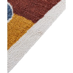 Dywan dziecięcy bawełniany statek 105 x 120 cm wielokolorowy SPETI