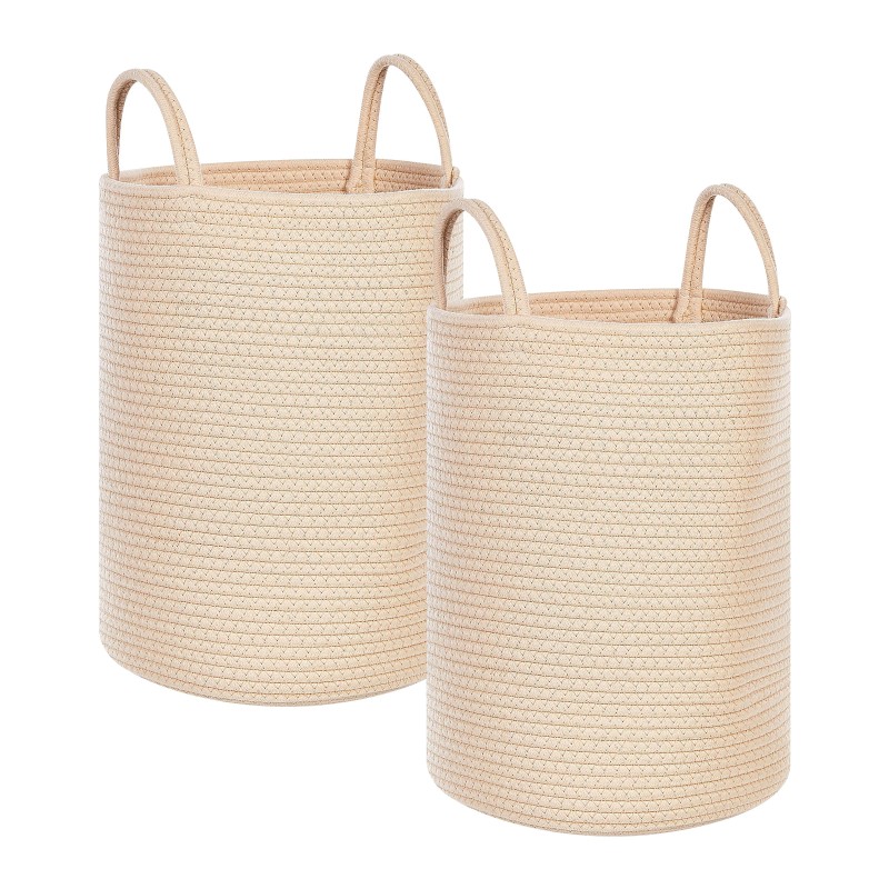 Zestaw 2 koszy SARYK Bawełna Jasnobeżowy