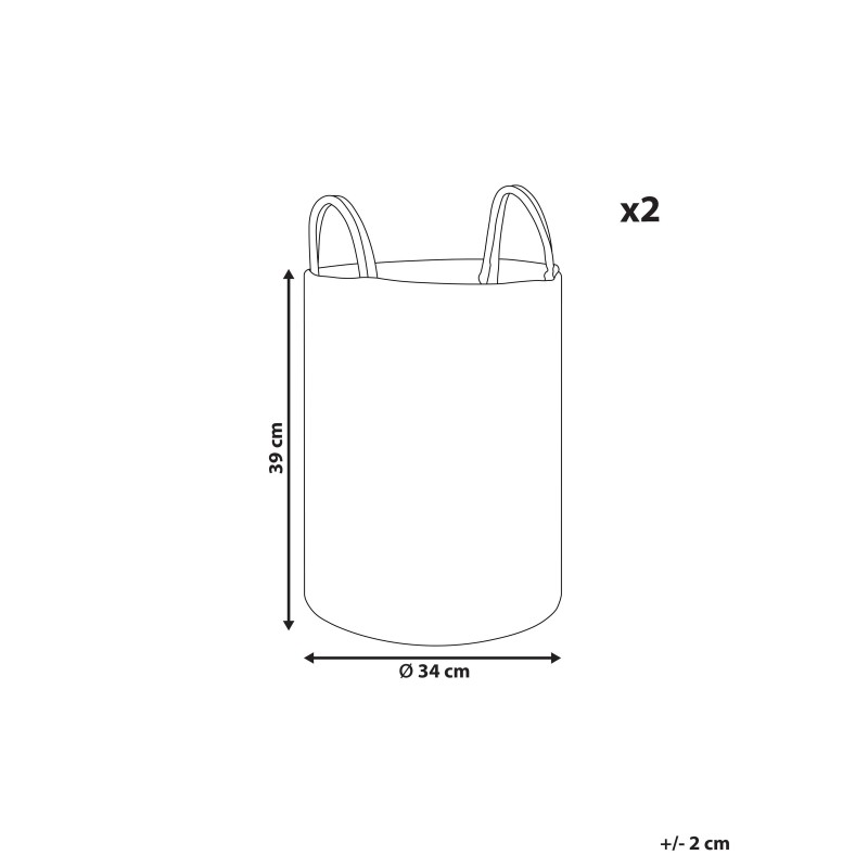 Zestaw 2 koszy SARYK Bawełna Jasnobeżowy