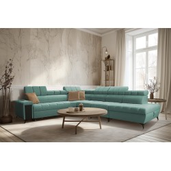 Venna XII corner sofa with a sleeping function and USB port - elegance and functionality in one!