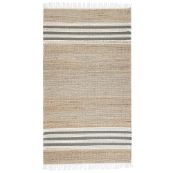 Dywan z juty 80 x 150 cm beżowo-szary MIRZA
