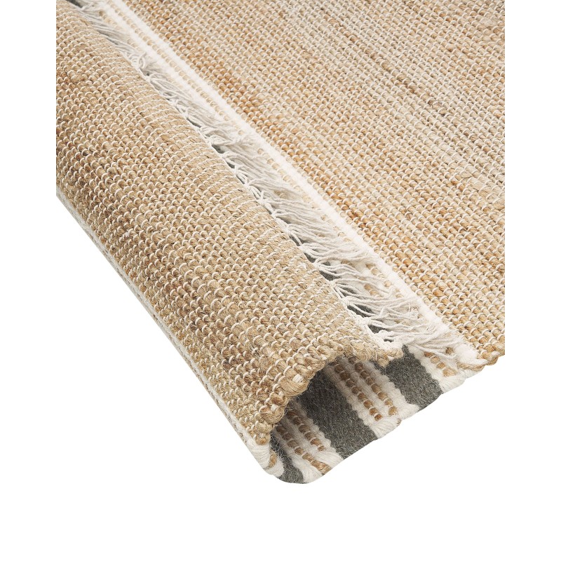 Dywan z juty 80 x 150 cm beżowo-szary MIRZA