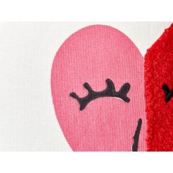 Zestaw 2 poduszek dekoracyjnych PERIWINKLE Bawełna 45 x 45 cm Biały W serca