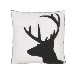 Zestaw 2 poduszek dekoracyjnych SHADRACK Bawełna 45 x 45 cm Biały Wzór świąteczny