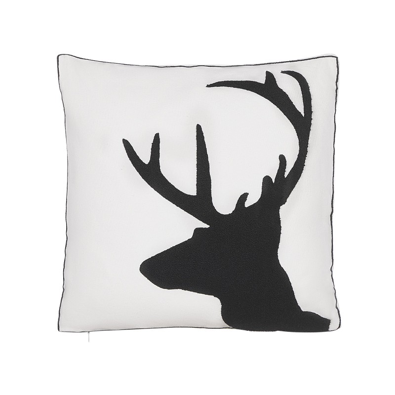 Zestaw 2 poduszek dekoracyjnych SHADRACK Bawełna 45 x 45 cm Biały Wzór świąteczny