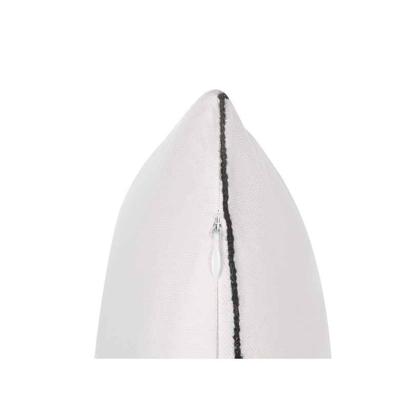 Zestaw 2 poduszek dekoracyjnych SHADRACK Bawełna 45 x 45 cm Biały Wzór świąteczny