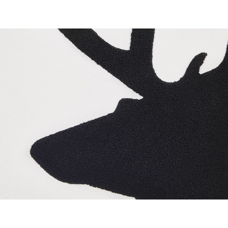 Zestaw 2 poduszek dekoracyjnych SHADRACK Bawełna 45 x 45 cm Biały Wzór świąteczny