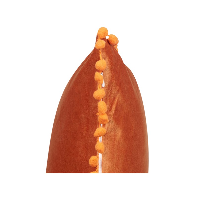 Zestaw 2 poduszek dekoracyjnych AERANGIS Welur 45 x 45 cm Pomarańczowy Jednolity