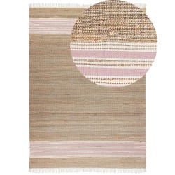 Dywan z juty 160 x 230 cm beżowo-różowy MIRZA