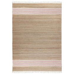 Dywan z juty 160 x 230 cm beżowo-różowy MIRZA
