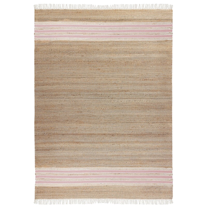 Dywan z juty 160 x 230 cm beżowo-różowy MIRZA