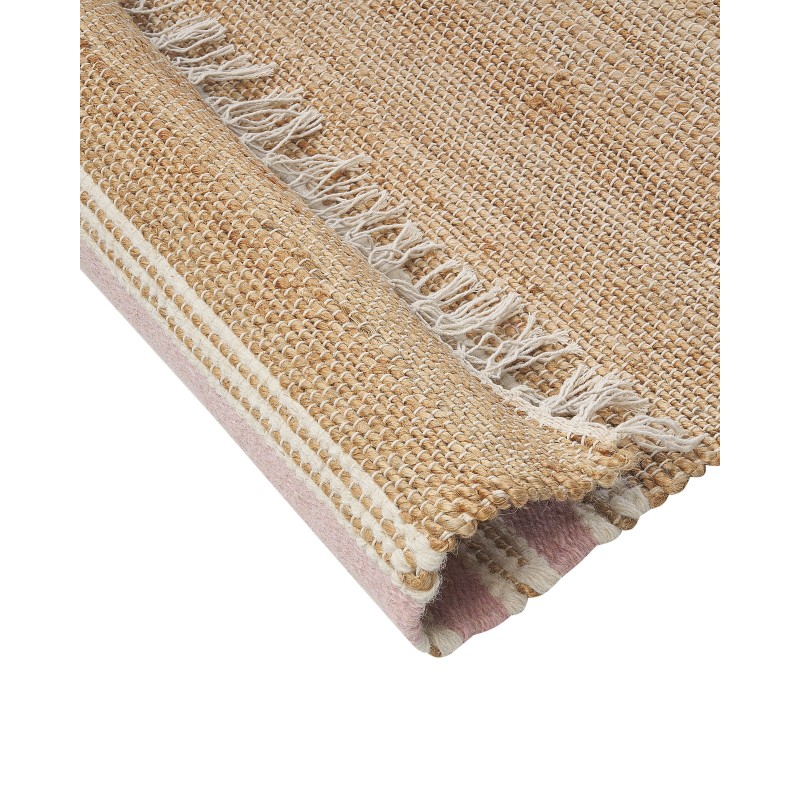 Dywan z juty 160 x 230 cm beżowo-różowy MIRZA