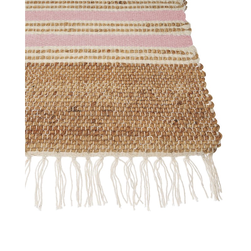 Dywan z juty 160 x 230 cm beżowo-różowy MIRZA