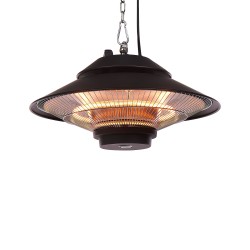 Promiennik na podczerwień wiszący MERAPI 1500 W Z pilotem Czarny