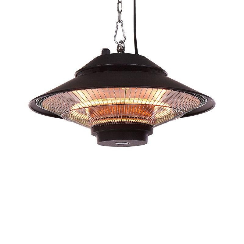 Promiennik na podczerwień wiszący MERAPI 1500 W Z pilotem Czarny