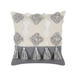 Zestaw 2 poduszek dekoracyjnych ALOCASIA Bawełna 45 x 45 cm Beżowy Wzór geometryczny