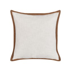 Zestaw 2 poduszek dekoracyjnych IANTHE Bawełna 45 x 45 cm Złamana biel Jednolity