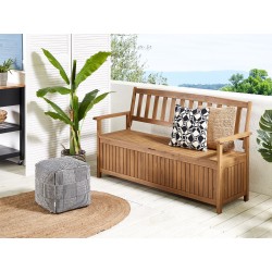 Ławka ogrodowa SOVANA 160 cm ze schowkiem Drewno akacjowe Brązowy