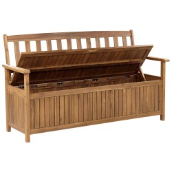 Ławka ogrodowa SOVANA 160 cm ze schowkiem Drewno akacjowe Brązowy