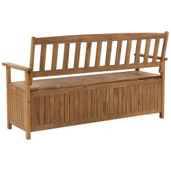 Ławka ogrodowa SOVANA 160 cm ze schowkiem Drewno akacjowe Brązowy