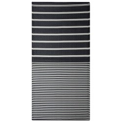 Dywan zewnętrzny 90 x 180 cm czarno-biały HALDIA