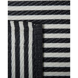 Dywan zewnętrzny 90 x 180 cm czarno-biały HALDIA