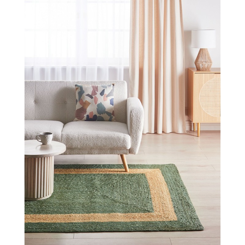 Dywan z juty 160 x 230 cm zielony KARAKUYU