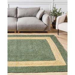 Dywan z juty 160 x 230 cm zielony KARAKUYU