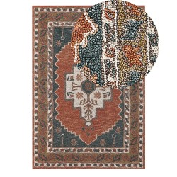 Dywan wełniany 140 x 200 cm wielokolorowy GELINKAYA