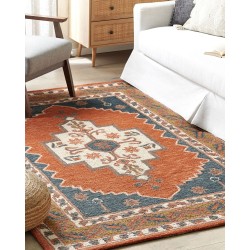 Dywan wełniany 140 x 200 cm wielokolorowy GELINKAYA