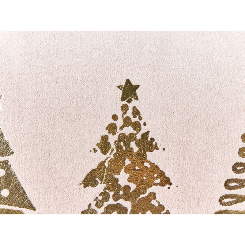 Zestaw 2 poduszek dekoracyjnych ALSOBIA Welur 30 x 50 cm Różowy Wzór świąteczny