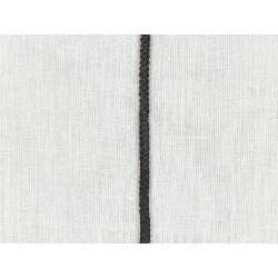 Zestaw 2 poduszek dekoracyjnych MILAS Len 50 x 50 cm Czarny/ biały W paski