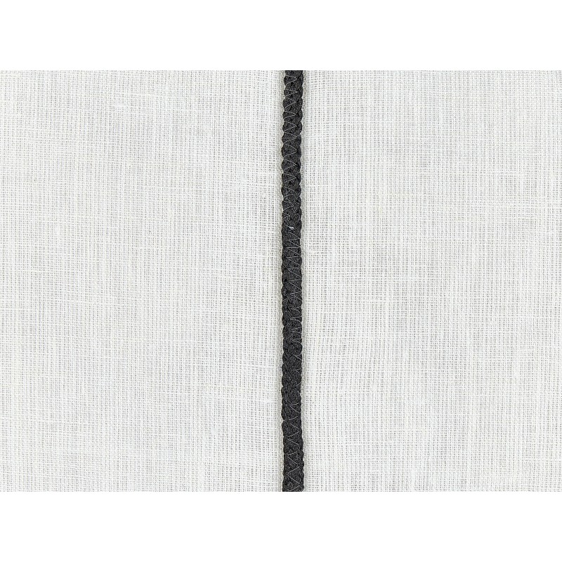 Zestaw 2 poduszek dekoracyjnych MILAS Len 50 x 50 cm Czarny/ biały W paski