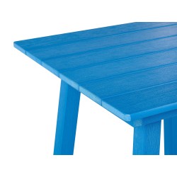 Stolik ogrodowy barowy ADIRONDACK 60 cm 59 cm Materiał syntetyczny Niebieski