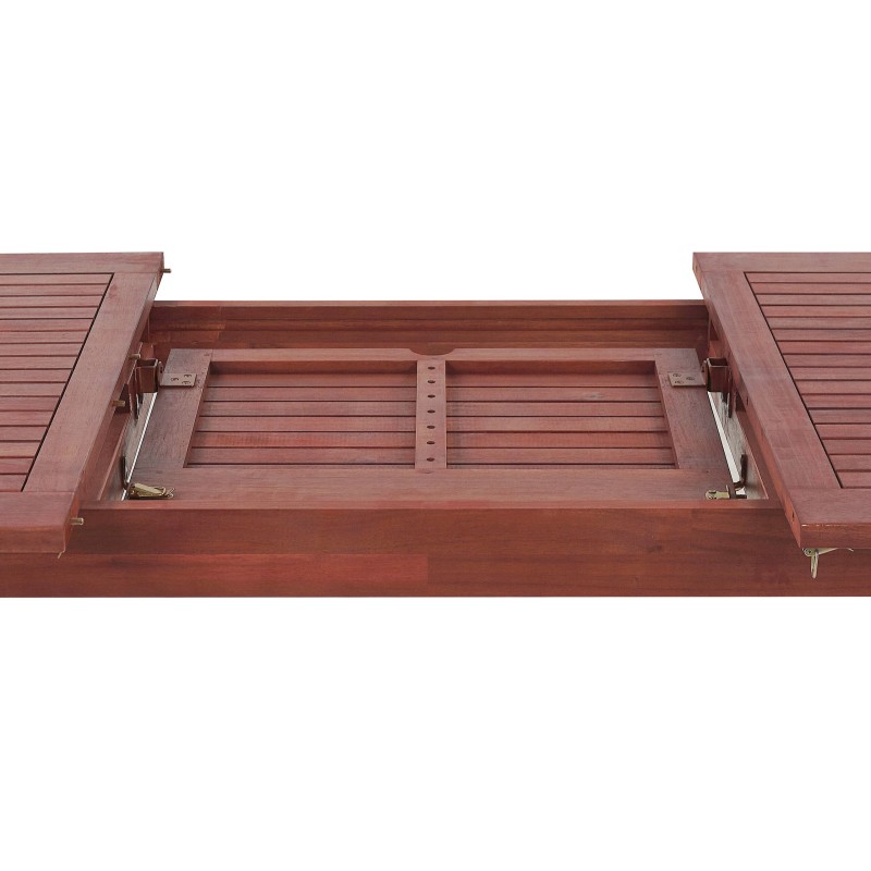 Stół ogrodowy rozkładany TOSCANA 160/220 cm 90 cm Drewno akacjowe Ciemnobrązowy