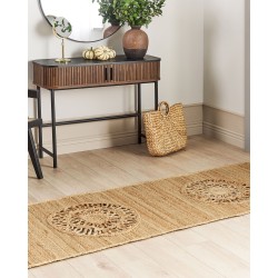 Dywan z juty 80 x 300 cm beżowy HATIPOGLU