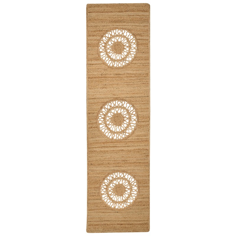 Dywan z juty 80 x 300 cm beżowy HATIPOGLU