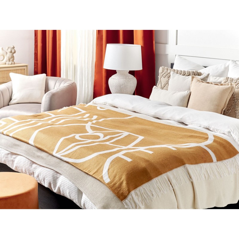 Koc PALHI 130 x 170 cm Pomarańczowy